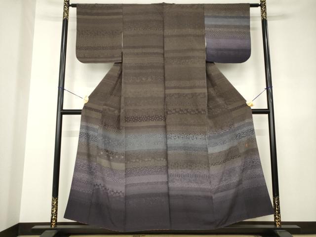 平和屋着物●江戸小紋　訪問着　作家物　百柄　正絹　逸品　AABJ4994ck