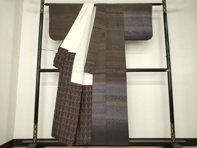 平和屋着物●江戸小紋　訪問着　作家物　百柄　正絹　逸品　AABJ4994ck