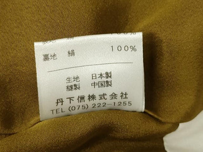 平和屋着物●訪問着　作家物　紬地　総刺繍　楽器文　正絹　逸品　AABJ4997ck