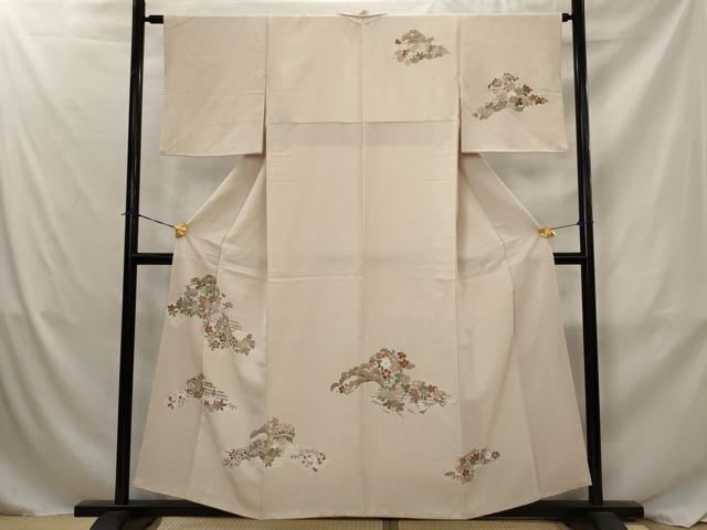 平和屋着物■訪問着　草花文　正絹　逸品　AABJ5003st