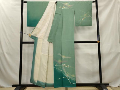 平和屋着物■訪問着　松葉文　暈し染め　正絹　逸品　AABJ5006st