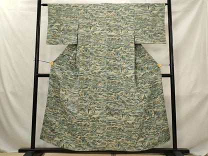 平和屋着物■上質な小紋　風景文　正絹　逸品　AABJ5008st