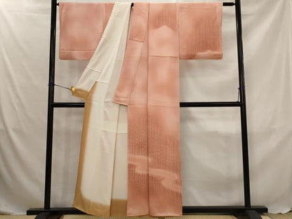 平和屋着物■訪問着　流水草葉文　暈し染め　正絹　逸品　AABJ5020st