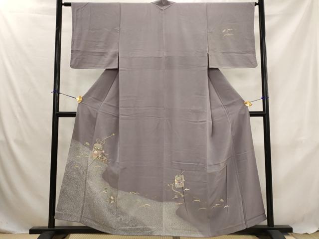 平和屋着物■訪問着　貝桶花文　金彩　正絹　逸品　AABJ5021st