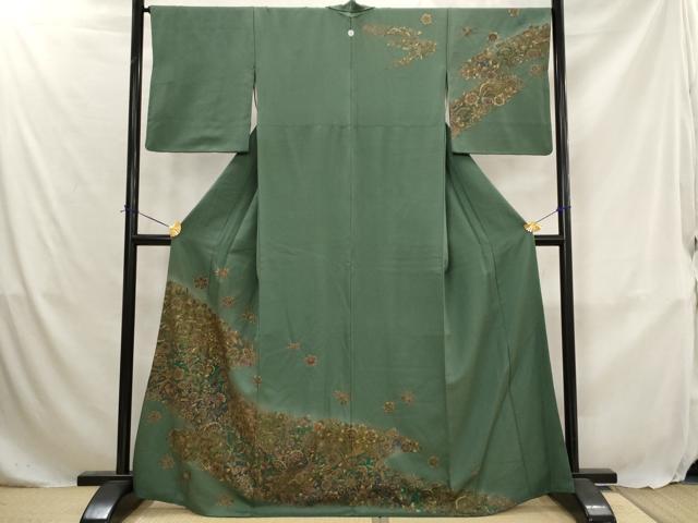 平和屋着物■訪問着　鳳凰更紗花文　金彩　正絹　逸品　AABJ5022st