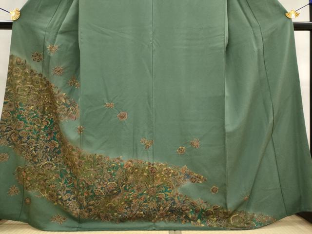 平和屋着物■訪問着　鳳凰更紗花文　金彩　正絹　逸品　AABJ5022st