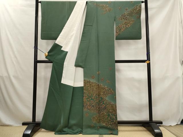 平和屋着物■訪問着　鳳凰更紗花文　金彩　正絹　逸品　AABJ5022st