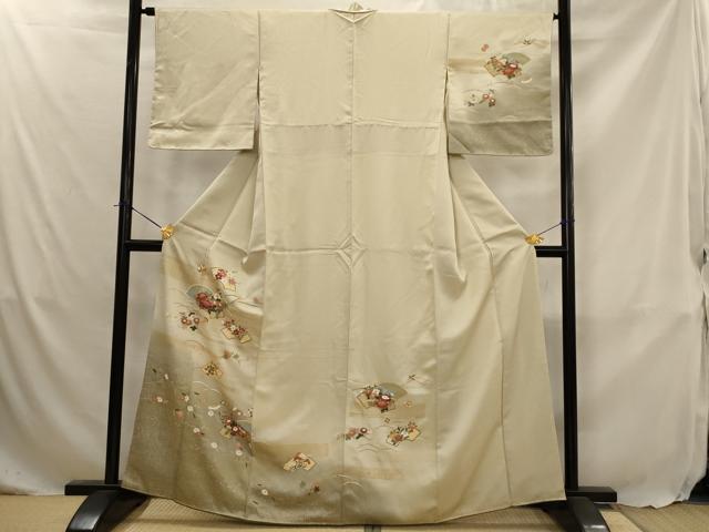 平和屋着物■訪問着　地紙花文　暈し染め　金彩　正絹　逸品　AABJ5028st
