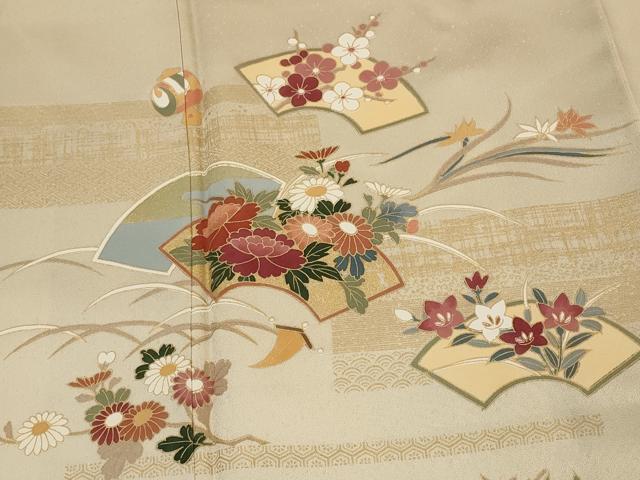平和屋着物■訪問着　地紙花文　暈し染め　金彩　正絹　逸品　AABJ5028st