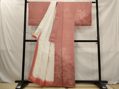 平和屋着物■江戸小紋　訪問着　草花文　暈し染め　正絹　逸品　AABJ5029st