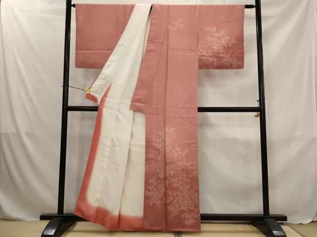 平和屋着物■江戸小紋　訪問着　草花文　暈し染め　正絹　逸品　AABJ5029st