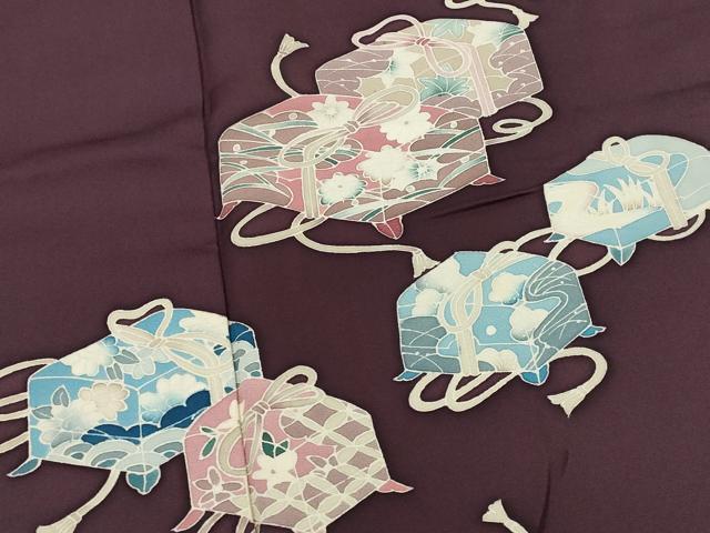平和屋着物■訪問着　友禅　文箱花文　正絹　逸品　AABJ5033st
