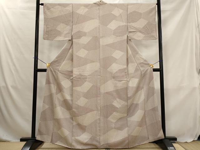 平和屋着物■上質な小紋　麻の葉文様　正絹　逸品　AABJ5037st