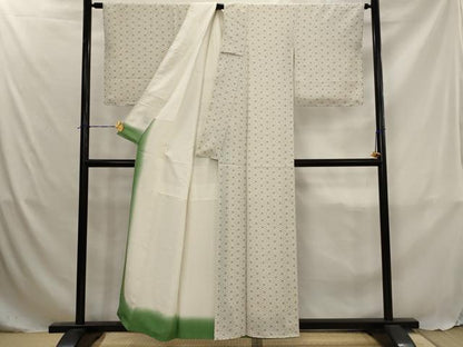 平和屋着物■上質な小紋　麻の葉文様　正絹　逸品　AABJ5039st