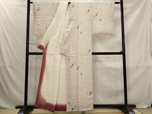 平和屋着物■上質な小紋　纏　正絹　逸品　AABJ5040st