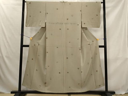 平和屋着物■上質な小紋　絵馬　鬼しぼ縮緬　正絹　逸品　AABJ5043st