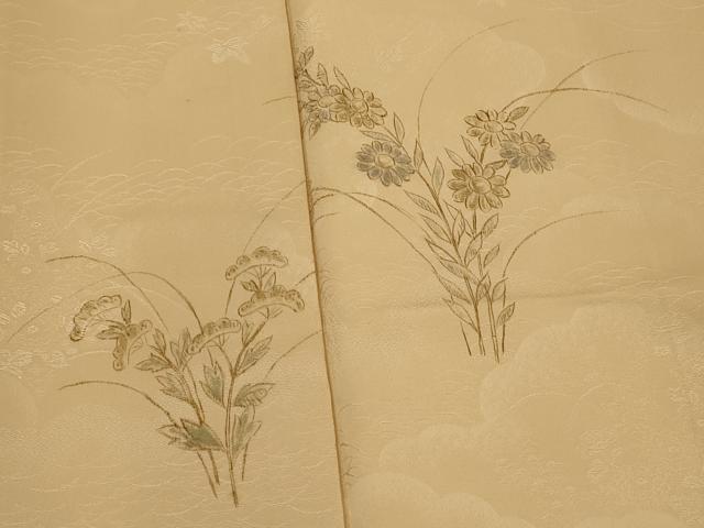 平和屋着物■訪問着　草花文　正絹　逸品　AABJ5044st