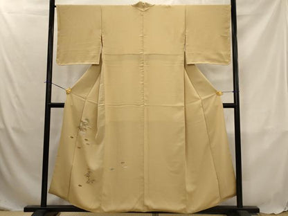平和屋着物■訪問着　刺繍　風景松文　金糸　正絹　逸品　AABJ5047st