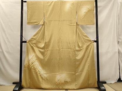 平和屋着物■訪問着　草葉文　暈し染め　金彩　正絹　逸品　AABJ5049st