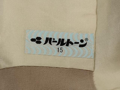 平和屋着物■上質な色無地　葉地紋　胡桃染色　正絹　逸品　AABJ5053st