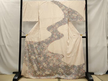 平和屋着物■訪問着　絞り　辻が花　正絹　逸品　AABJ5054st