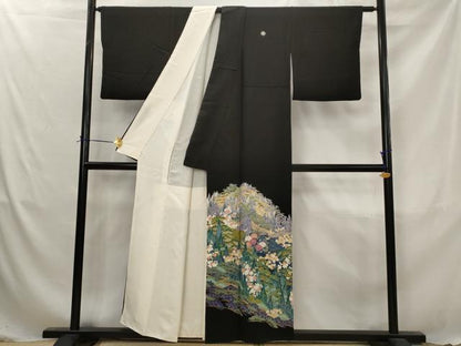 平和屋着物■豪華黒留袖　友禅　作家物　松竹梅　正絹　逸品　AABJ5059st