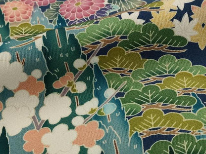 平和屋着物■豪華黒留袖　友禅　作家物　松竹梅　正絹　逸品　AABJ5059st