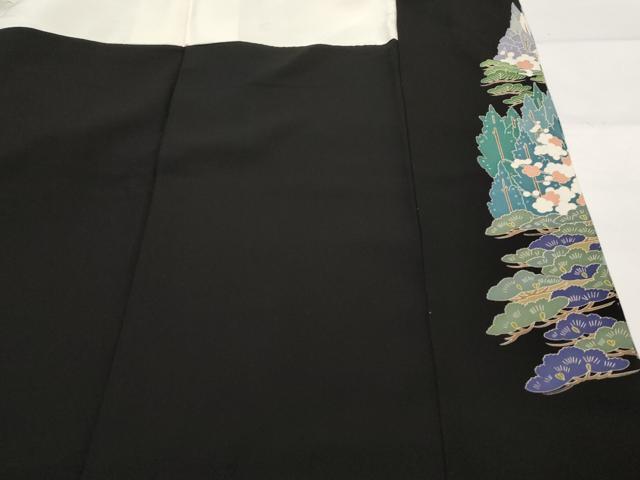 平和屋着物■豪華黒留袖　友禅　作家物　松竹梅　正絹　逸品　AABJ5059st