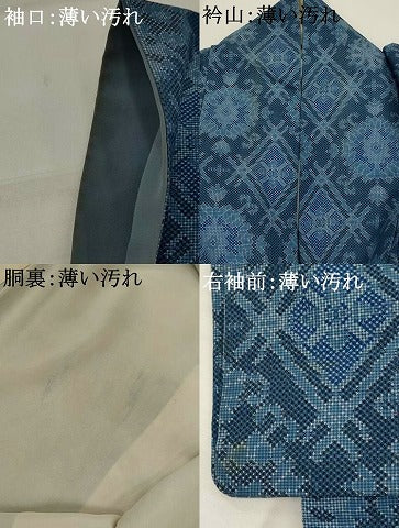 平和屋着物■本場大島紬　7マルキ　草花文　正絹　逸品　AABJ5064st