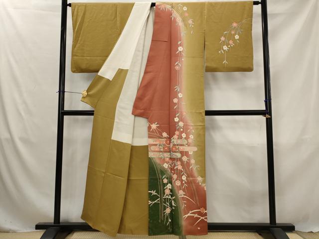 平和屋着物■訪問着　エ霞花文　暈し染め　金彩　正絹　逸品　AABJ5066st