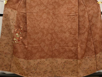 平和屋着物■訪問着　刺繍　草花文　金糸　正絹　逸品　AABJ5068st