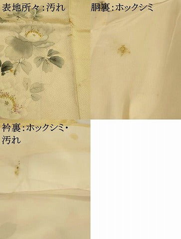 平和屋着物■訪問着　枝花文　暈し染め　金彩　正絹　逸品　AABJ5072st