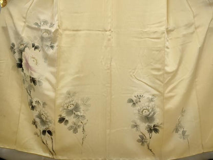 平和屋着物■訪問着　枝花文　暈し染め　金彩　正絹　逸品　AABJ5072st