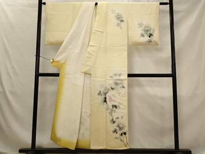 平和屋着物■訪問着　枝花文　暈し染め　金彩　正絹　逸品　AABJ5072st