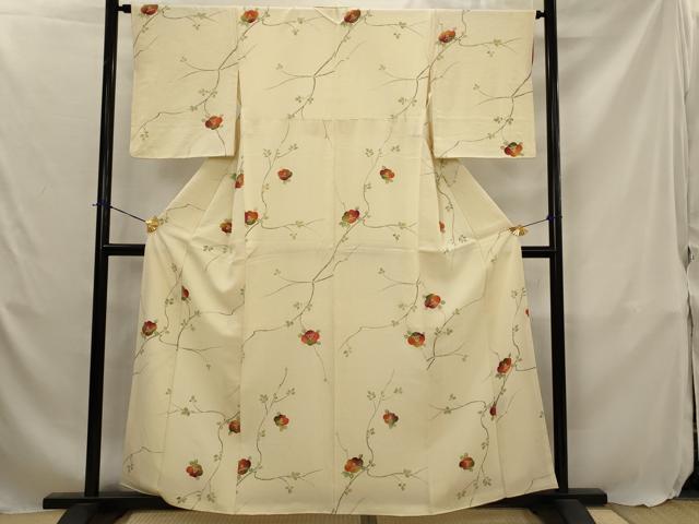 平和屋着物■上質な小紋　枝花文　松坂屋扱い　正絹　逸品　AABJ5073st