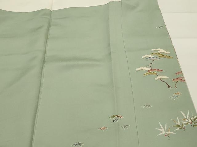 平和屋着物■豪華色留袖　松竹梅風景文　暈し染め　金彩　正絹　逸品　AABJ5074st