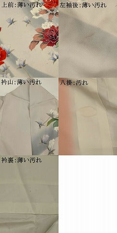 平和屋着物■豪華振袖　薔薇　暈し染め　銀彩　正絹　逸品　AABJ5076st