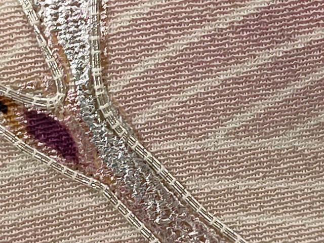 平和屋着物■豪華黒留袖　駒刺繍　流水孔雀花文　暈し染め　金銀彩　銀糸　正絹　逸品　AABJ5077st