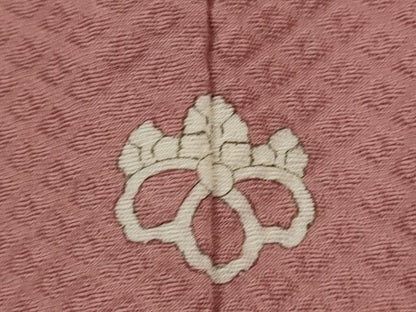 平和屋着物■上質な色無地　色紙重ね地紋　蘇芳色　正絹　逸品　AABJ5082st