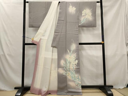平和屋着物■訪問着　流水花文　暈し染め　西武百貨店扱い　正絹　逸品　AABJ5083st