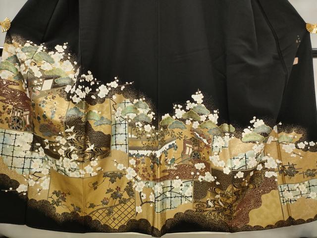平和屋着物■豪華黒留袖　作家物　金彩螺鈿　秀匠苑　金彩　正絹　逸品　AABJ5087st
