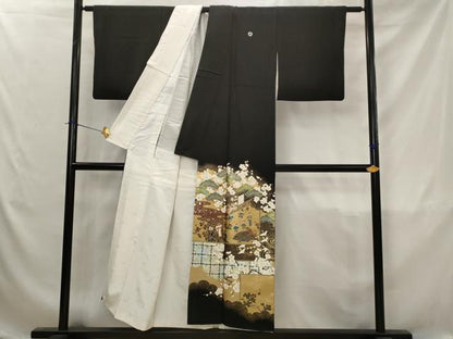 平和屋着物■豪華黒留袖　作家物　金彩螺鈿　秀匠苑　金彩　正絹　逸品　AABJ5087st