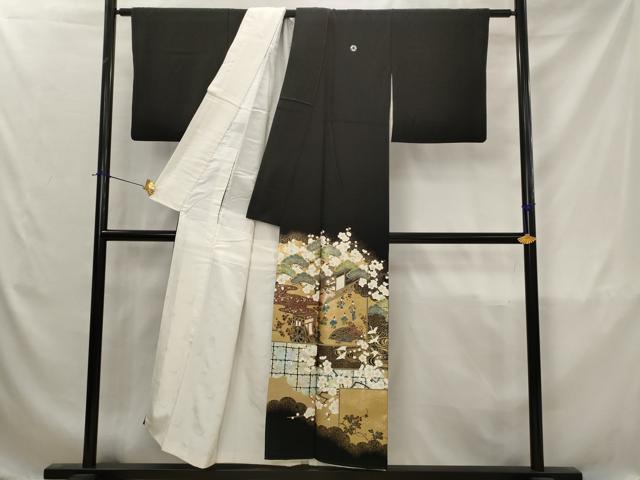 平和屋着物■豪華黒留袖　作家物　金彩螺鈿　秀匠苑　金彩　正絹　逸品　AABJ5087st