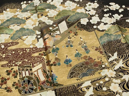 平和屋着物■豪華黒留袖　作家物　金彩螺鈿　秀匠苑　金彩　正絹　逸品　AABJ5087st