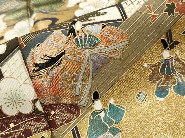 平和屋着物■豪華黒留袖　作家物　金彩螺鈿　秀匠苑　金彩　正絹　逸品　AABJ5087st