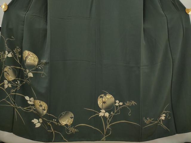 平和屋着物■訪問着　刺繍　枝花文　金銀彩　金糸　正絹　逸品　AABJ5088st