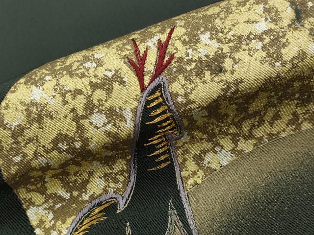 平和屋着物■訪問着　刺繍　枝花文　金銀彩　金糸　正絹　逸品　AABJ5088st