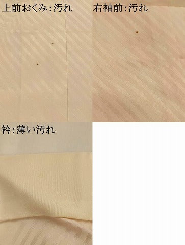 平和屋着物■長襦袢　袷　斜縞　暈し染め　正絹　逸品　AABJ5092st