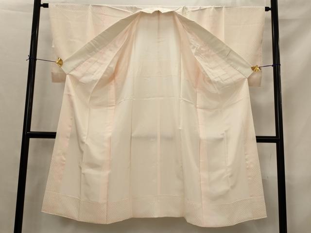 平和屋着物■長襦袢　袷　斜縞　暈し染め　正絹　逸品　AABJ5092st