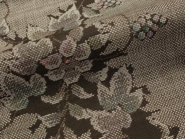 平和屋着物■本場大島紬　9マルキ　葡萄唐草文様　正絹　逸品　AABJ5096st